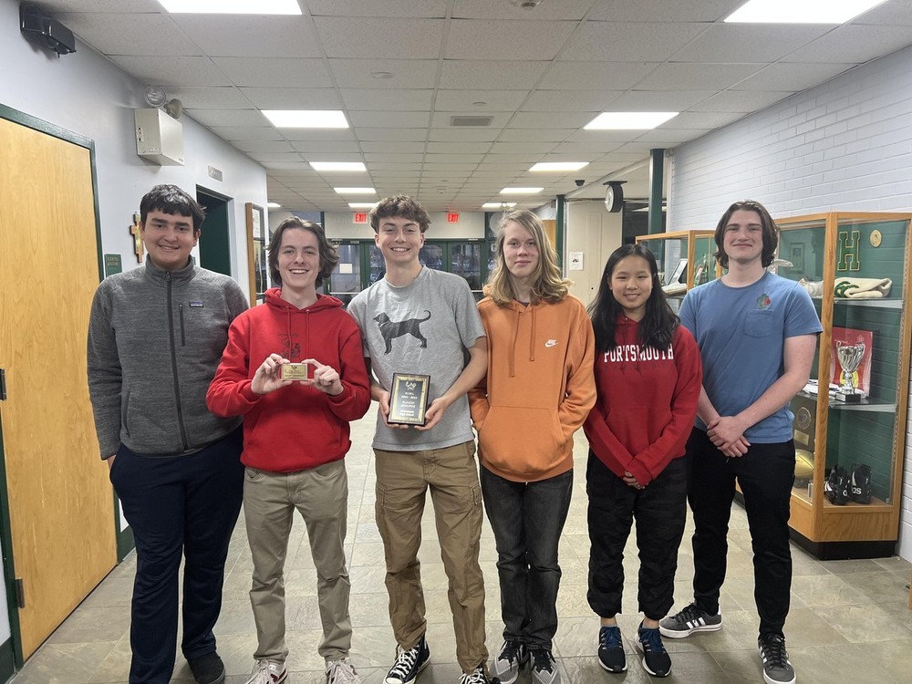 Students from the State Math meet show their awards after their outstanding performance