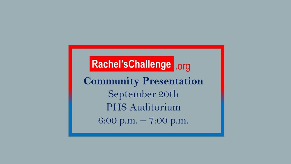 Rachel's Challenge Community Presentation