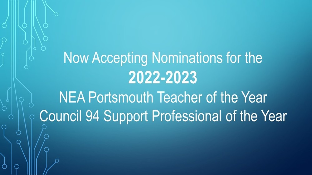 NEA Teacher of the Year & Council 94 Support Professional of the Year Nominations
