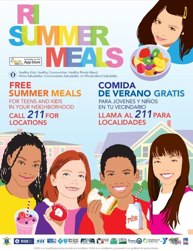 Flyer showing RI Healthy meals flyer